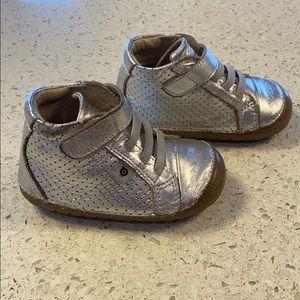 Old soles silver sneakers size 6